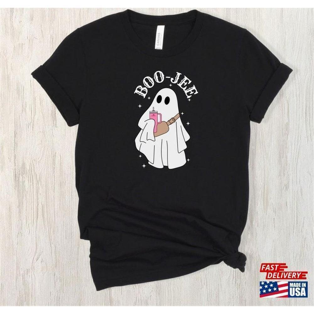 Kids Boojee Halloween Ghost Cute Fall Graphic Unisex T-Shirt